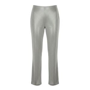 NWT ZARA Metalic Wide Leg Pull On Pants, Silver, S, NWT